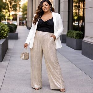Gilli Gold Wide Leg Pants